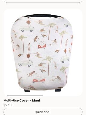 Two Copper Pearl Multi-Use Covers – Maui Print + rainbow print